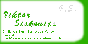 viktor siskovits business card